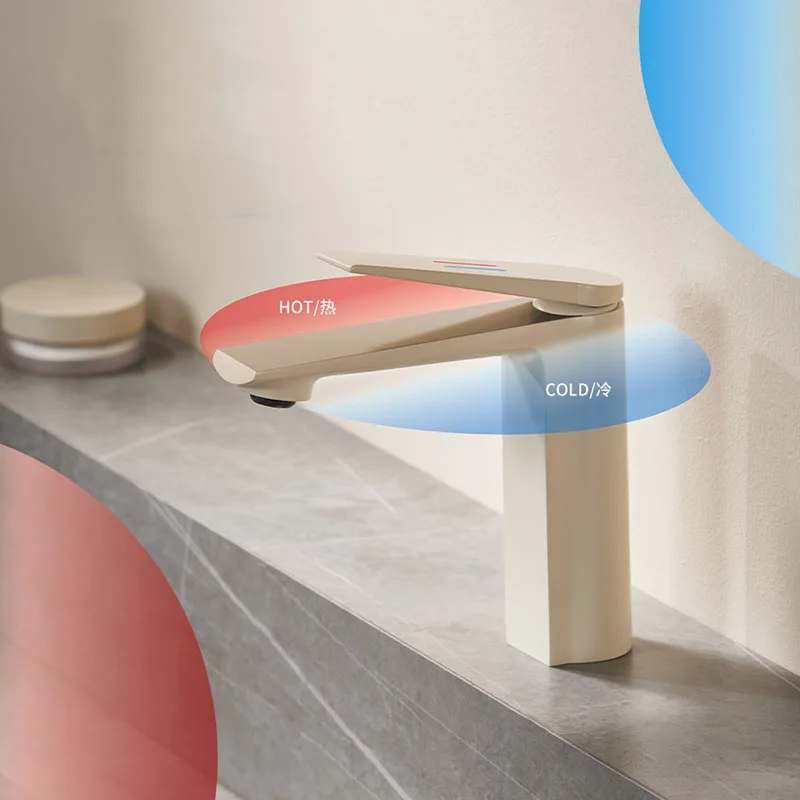 حوض صنبور نحى الذهبي الحمام مغسلة الباردة والساخنة خلاط صنبور سطح الخيالة بالوعة الصنابير الأبيض الحمام رافعة الحنفيات