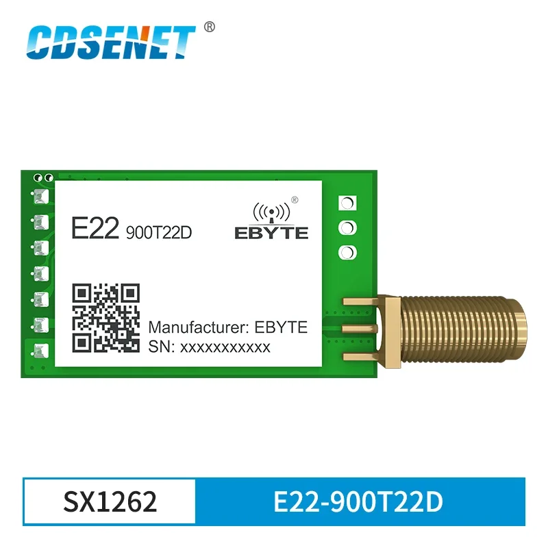 915MHz 868MHz LoRa RF Wireless Module 22dBm Long Distance CDSENET E22-900T22D Auto Relay Networking Low Power SMA-K RSSI LBT
