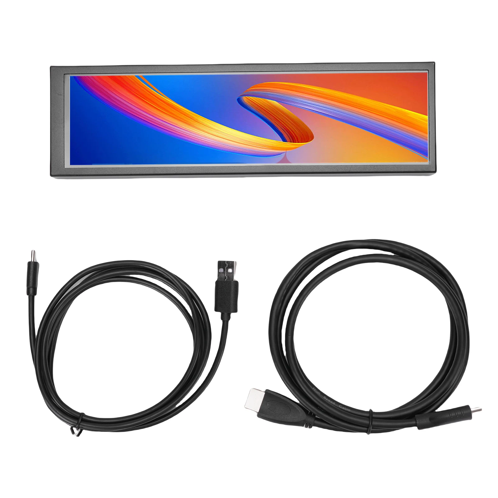 8.8 Inch PC Temperature Display 1920x480 Computer Temp Display 178 Degree Wide View Dynamic Theme Support Computer Temp Display