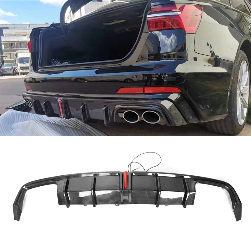 Custom Rear Chin K Style With Lamp Carbon Fiber Diffuser Bumper Lip For A Sline C Sports A C Rea