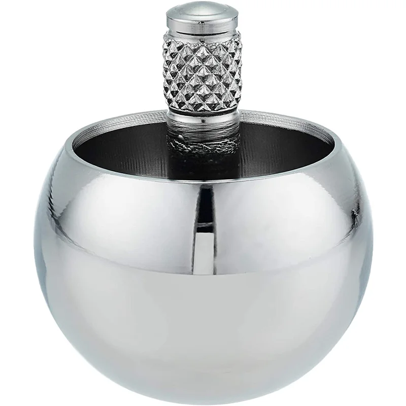 YSUN-10X Tippe Top Metal Flip Over Top roestvrijstalen tol Geweldig cadeau, zilver