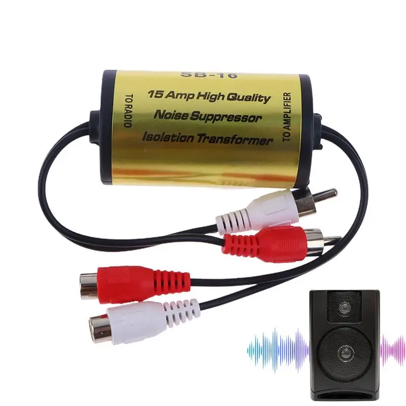 Noise Isolator For Car Audio, Speaker Signals Noise Filter, Audio Hum Eliminator, Noise Suppressor Reducer, Ground Loop Isolator