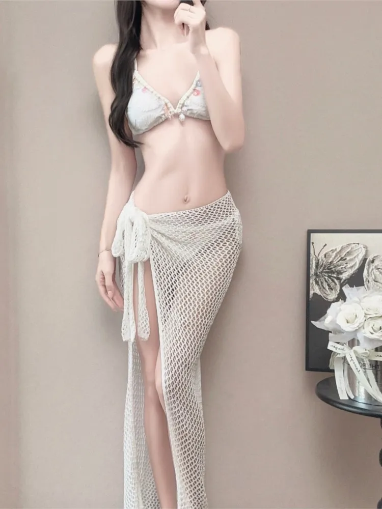 

Боди-бикини, женский купальник с юбкой, купальный костюм, новинка лета, пляжная одежда с рюшами и принтом, праздничное накидка на бикини, наряды