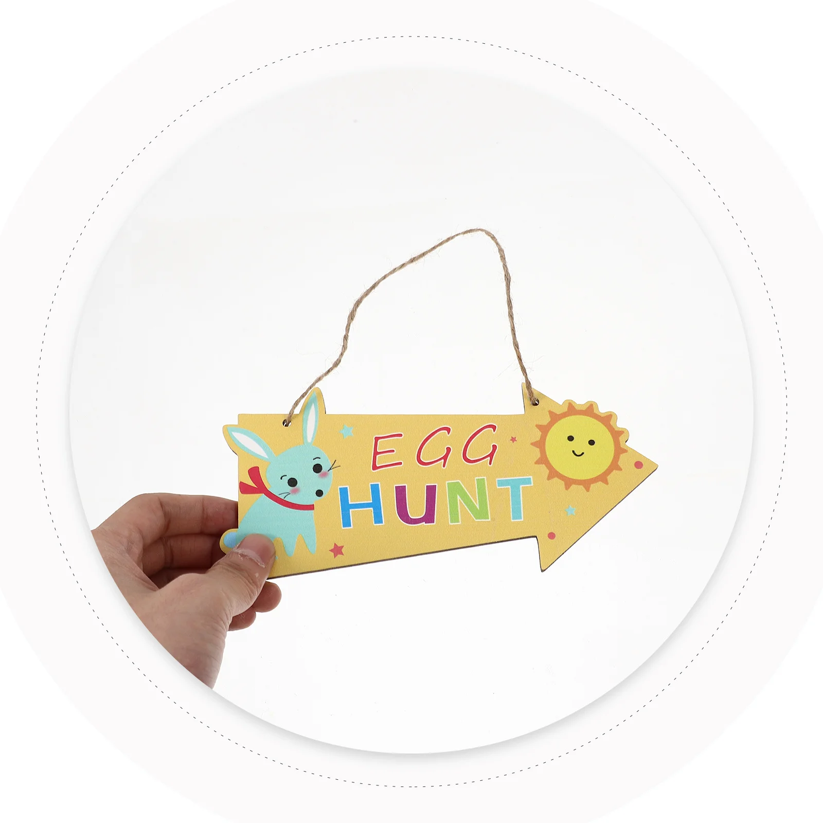 

6Pcs Wood Easter Hanging Door Pendant Rustic Style Easter Decor for Party Wall Decoration Festival Style Decor