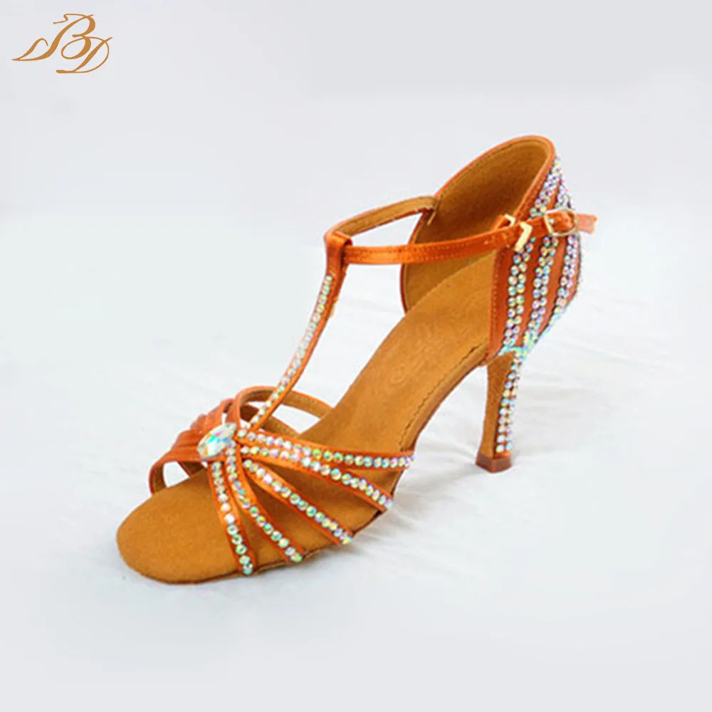 

Luqier * New 217 Betty Latin Dance Shoes Latin Shoes Inlaid Diamond Shoes Imitation Olympic Diamond Women's Style Ballroom SALSA