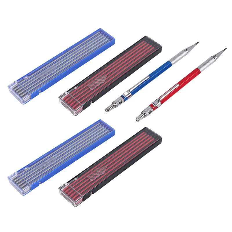

XB-2 Soldering Pens With 48 Refills Mechanical Pencil Metal Welding Markers For Pipe Welder Structure Woodworking