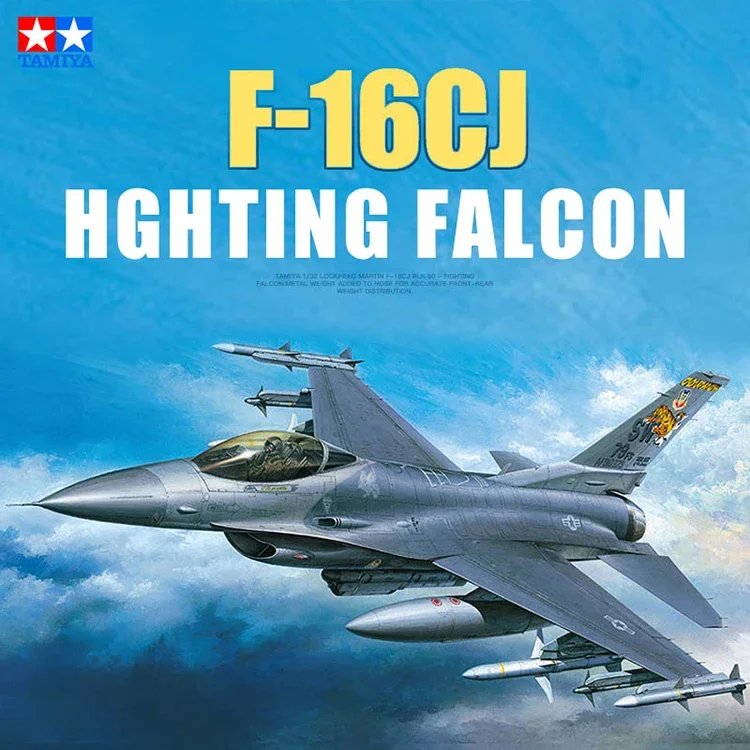 Kit Model pesawat rakitan Tamiya, 60315 F-16CJ Amerika, pertempuran elang 1/32