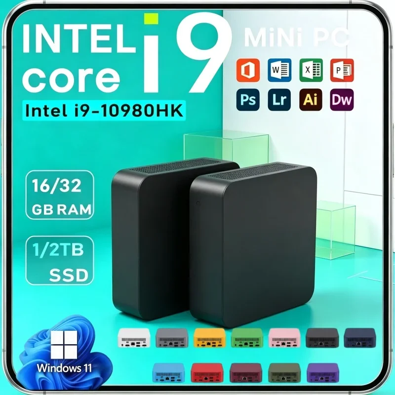 intel-core-i9-10980hk搭載ミニpc、windows-11、16gb-ram、2tb-ssd、bluetooth-52、wi-fi-6、4k-hd対応。エンターテイメントやオフィス用途に最適。