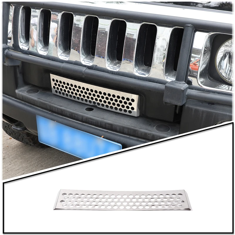 

For Hummer H2 2003-2009 Stainless Steel Silver Car Front Bumper Air Intakes Cover Mesh Decoration Net Car Exterior Accessories