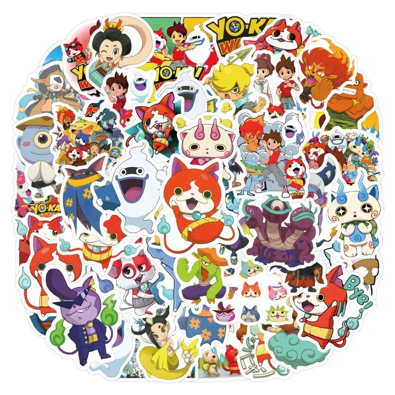 60pcs Yo-kai Watch Anime Sticker Suitcase Water Cup Stationery Mobile Phone Car Scooter Laptop Refrigerator Decoration Sticker