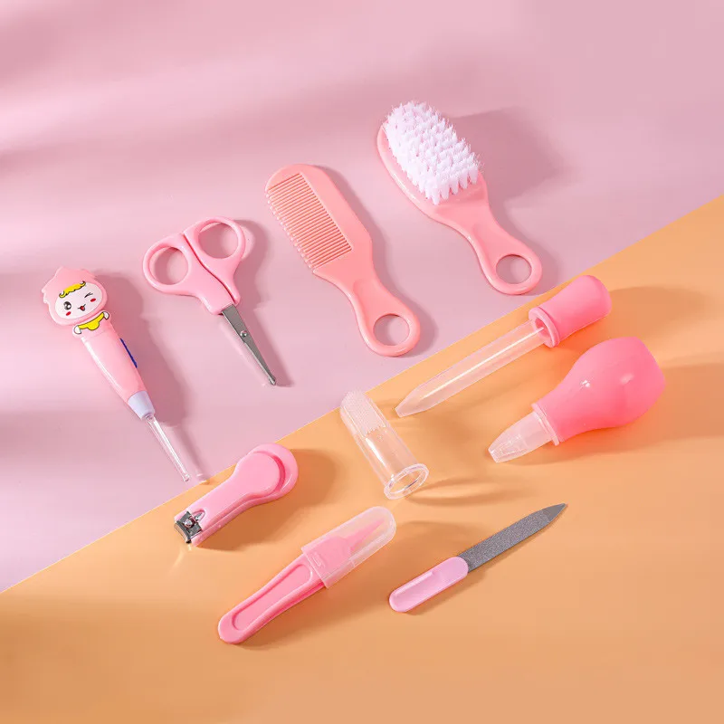 

10pcs/baby care set newborn beauty manicure set baby medical nail haircut brush tool