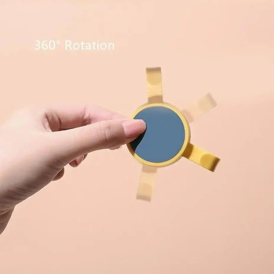 New 3 Pcs Nordic Style Rotatable Wall Hook 360 Degree Spinning Seamless Adhesive Hook Bathroom Home Storage Organizer