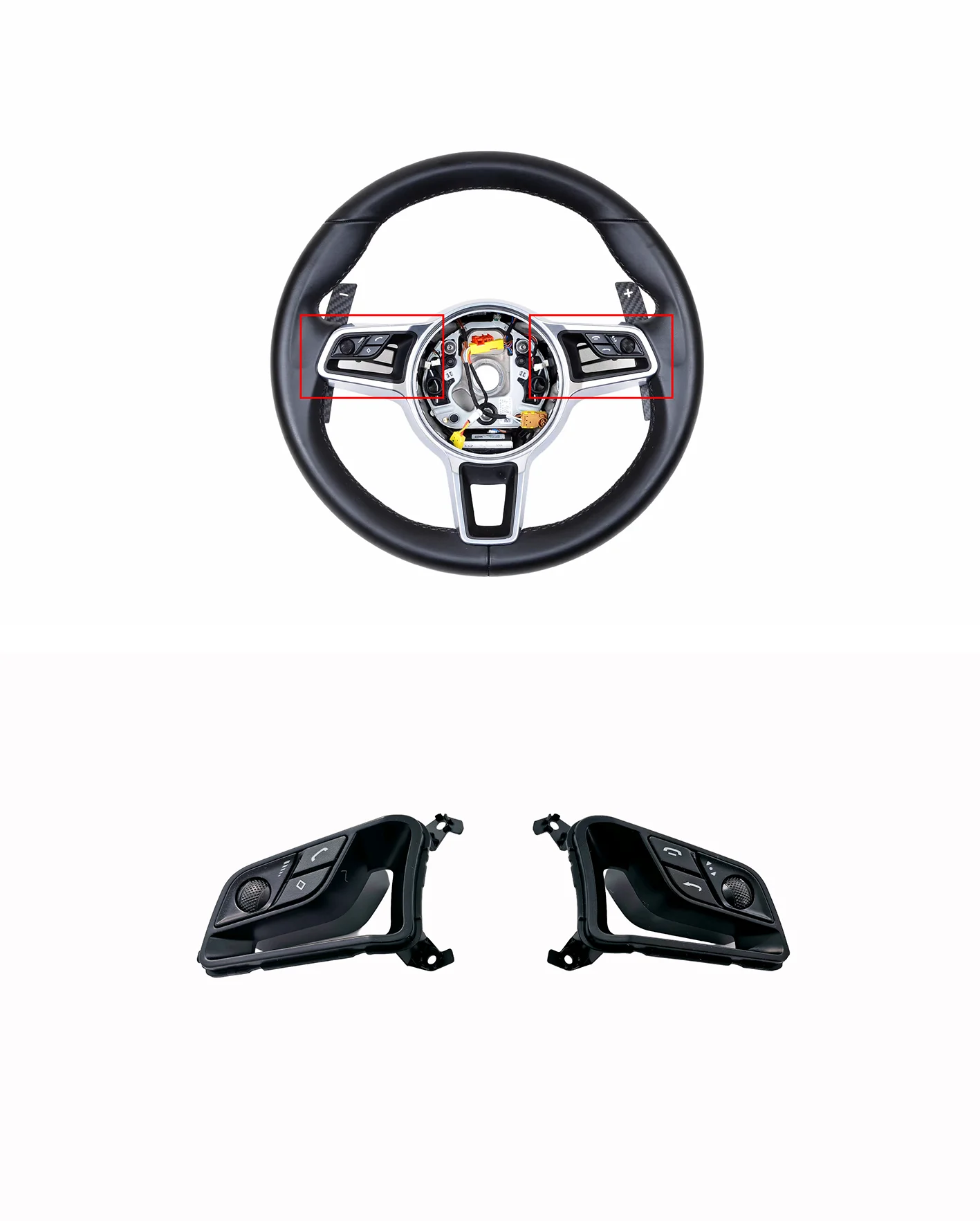 Multi-function push button switch for Porsche Cayenne 2015-2017/Markan 2014-2021 steering wheel OEM 95B998537