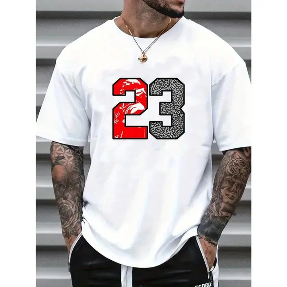100% Cotton T - Shirt With A Sports - Inspired Design: '23' Graphic For A Basketball - Themed And Iconic Vibe Golf Gift T-Shirt For Men And Women