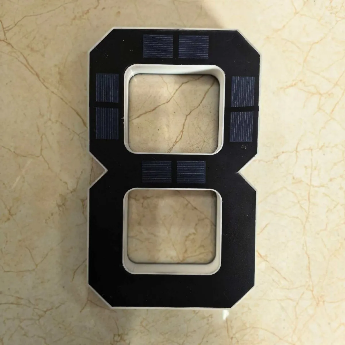 Solar Powered Outdoor Wall Lamp LED House Number Light Waterproof Digital Address Plaque Modern Garden Decoration Custom Sign