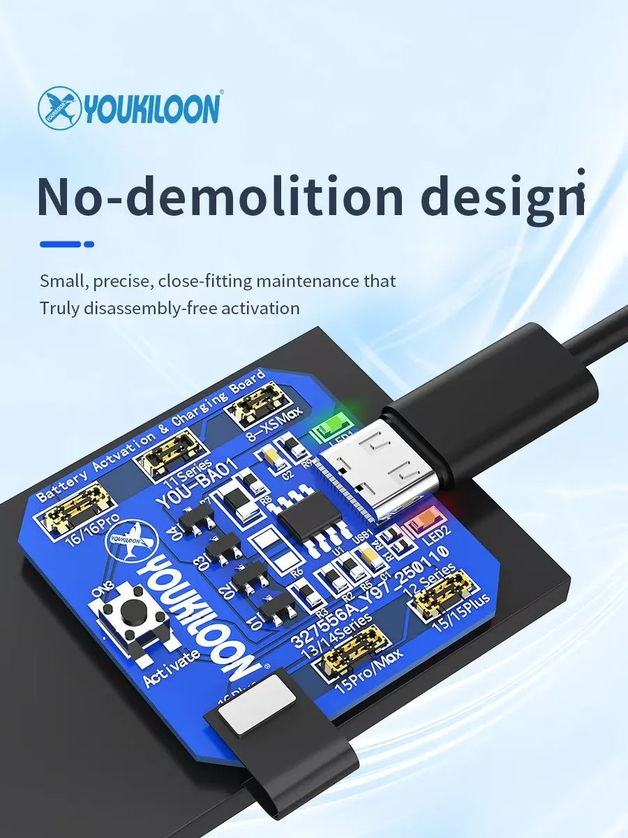 YOUKILOON battery charging activation board YOU-BA01  Supports 8-16 Apple mobile phones Auxiliary repair tools