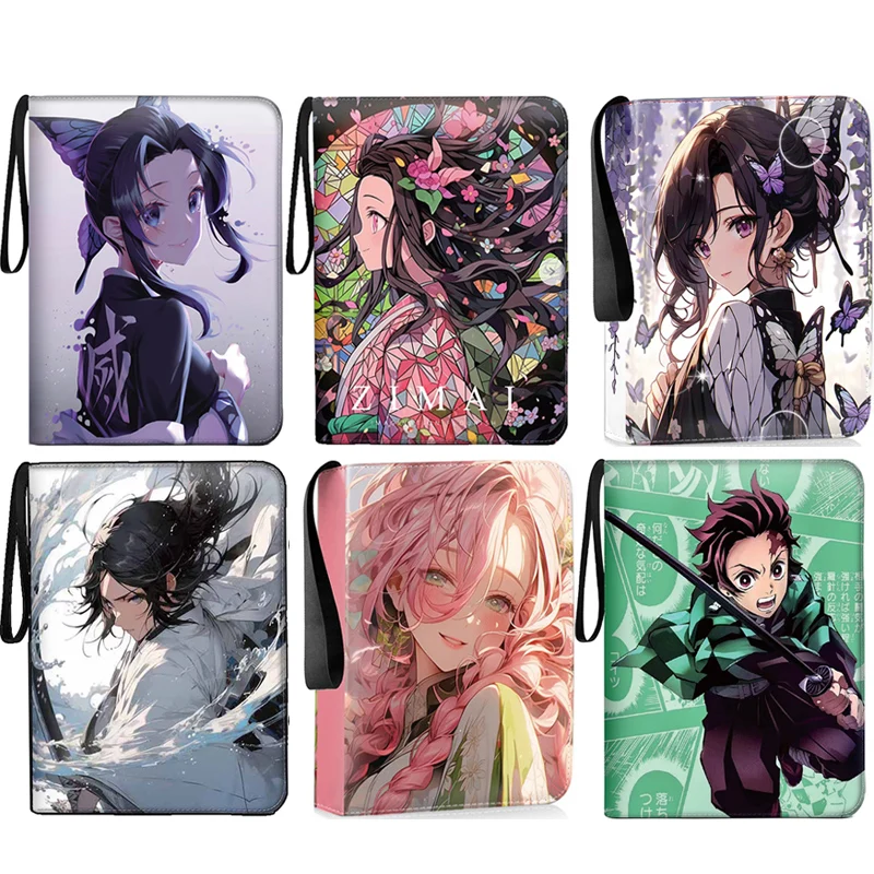 Anime Demon Slayer Kamado Nezuko Kochou Shinobu Kanroji Mitsuri Kamado Tanjirou periferiche nove griglia libro di carte regalo di compleanno