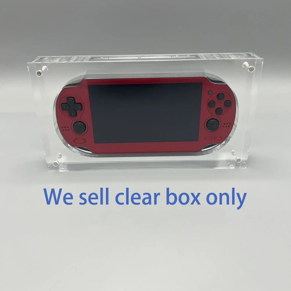 High Transparency Storage Magnetic Cover Acrylic Display box For PSV 1000 Game  Console Protector Cover Shell Box Stand