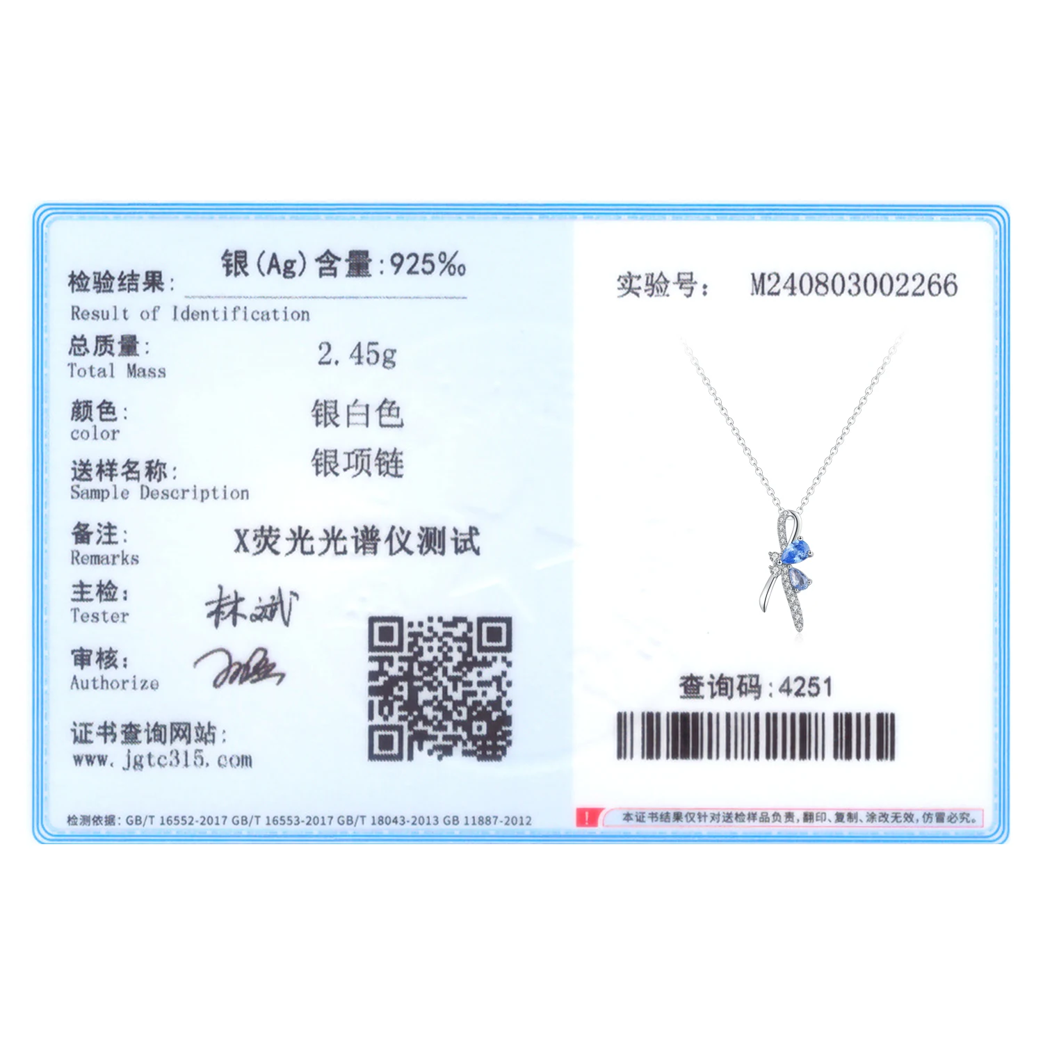 Ailmay 925 Sterling Silver Elegant Bow Pendant Necklace For Ladies Blue Water Droplet Zircon Party Jewelry Gifts