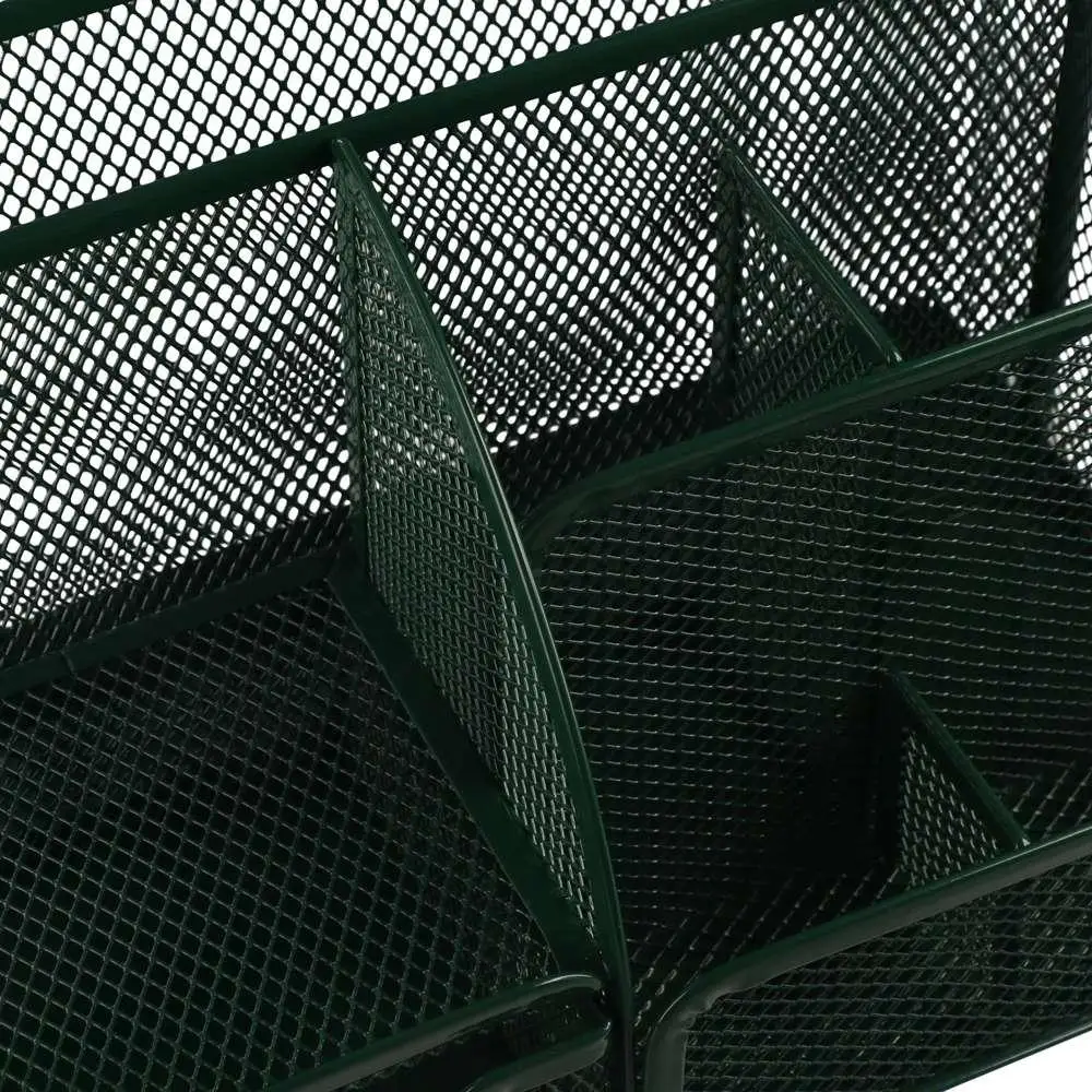 Portalápices creativo de rejilla múltiple, malla metálica, 6 compartimentos, organizador de escritorio para oficina, multifuncional, 1 cajón, caja de almacenamiento de artículos diversos