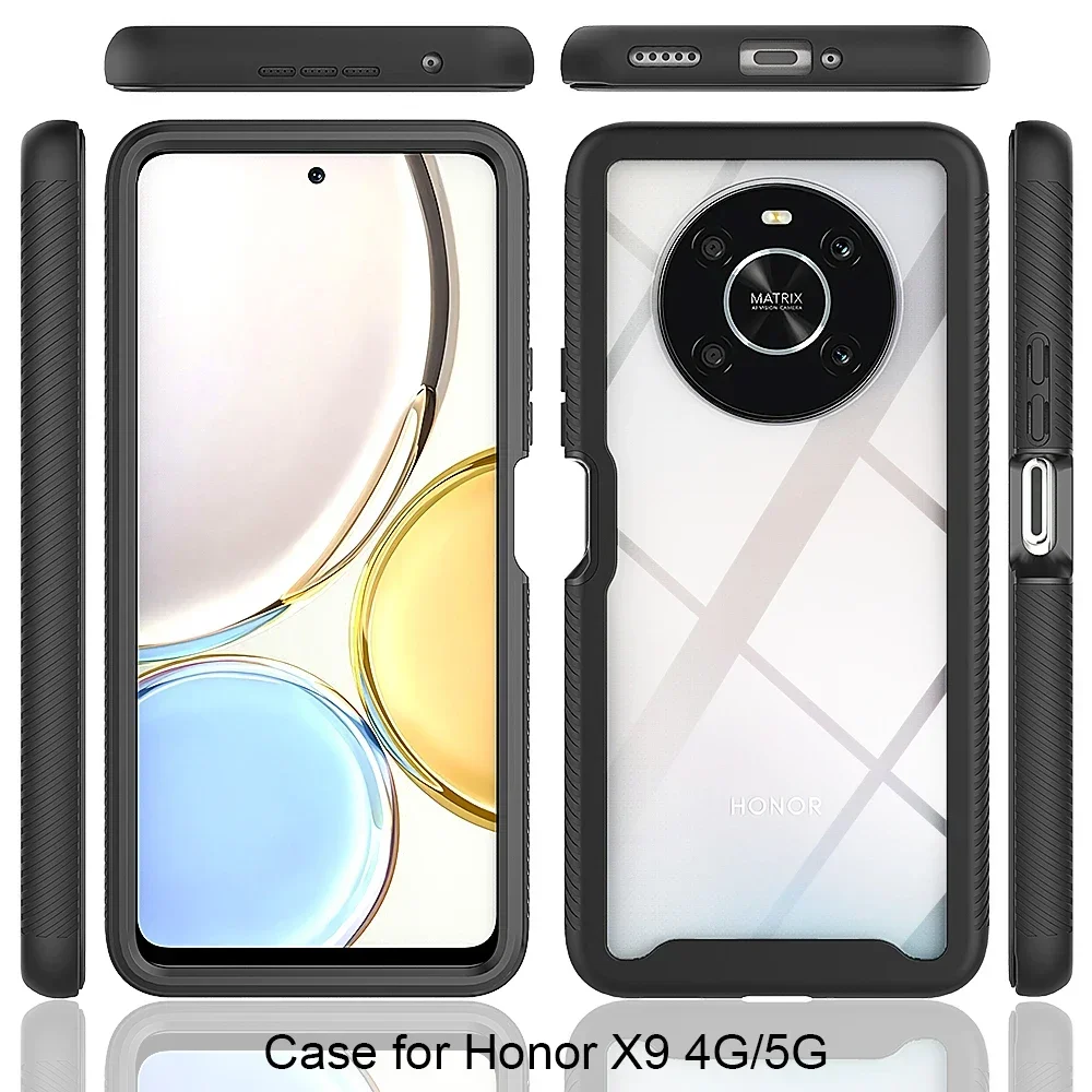 HonorX9 X8a Magic 4 Lite Crystal Case Front 360 Protect Bumper Armor for Huawei Honor X7a Plus X8 X9 X7 A Phone Cover Magic4 5G
