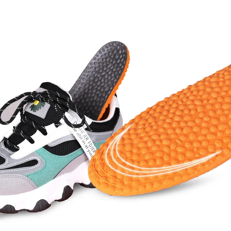 Memory Foam Popcorn Sneaker Insoles Providing Excellent Shock Absorption for Feet Relief Sport Insole Leather Casual Shoe Insole