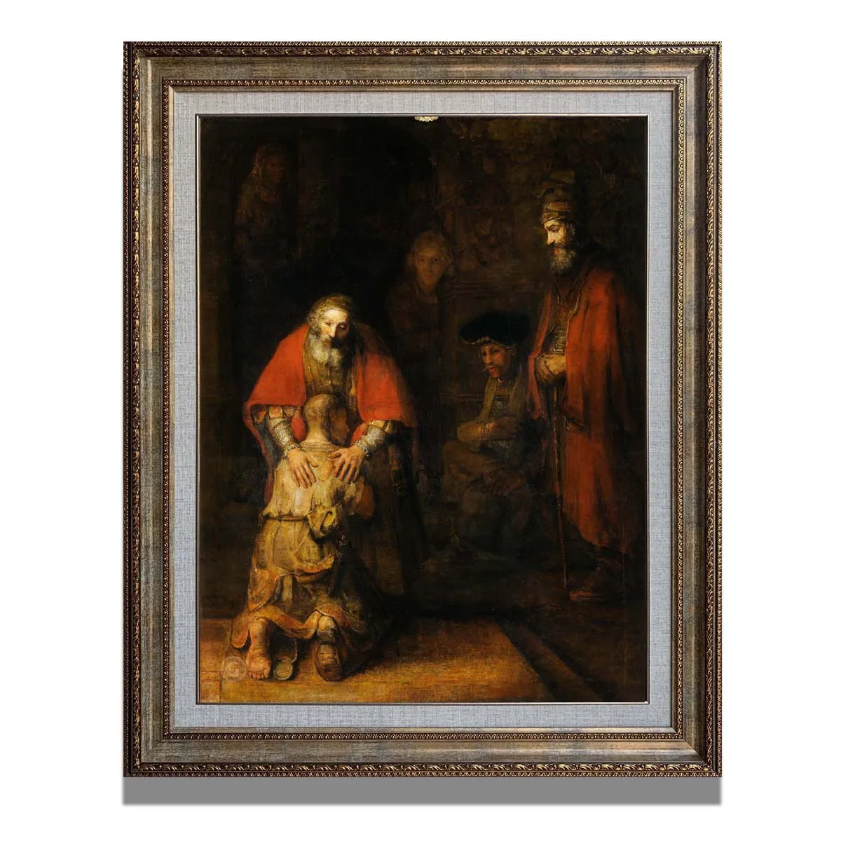 Hand painted high quality reproduction of The Return of the Prodigal Son by Rembrandt Van Rijn home decor picture free shipping