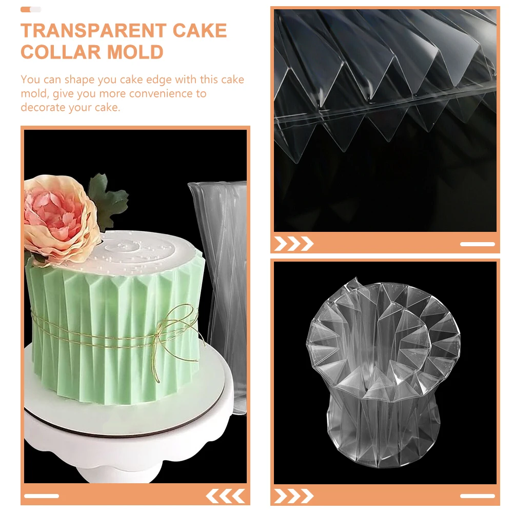 

Mold Fondant Collar for Cake Side Mold Cake Fondant Collar Birthday Mousse Chocolate Decor Pastry Wraps Storage