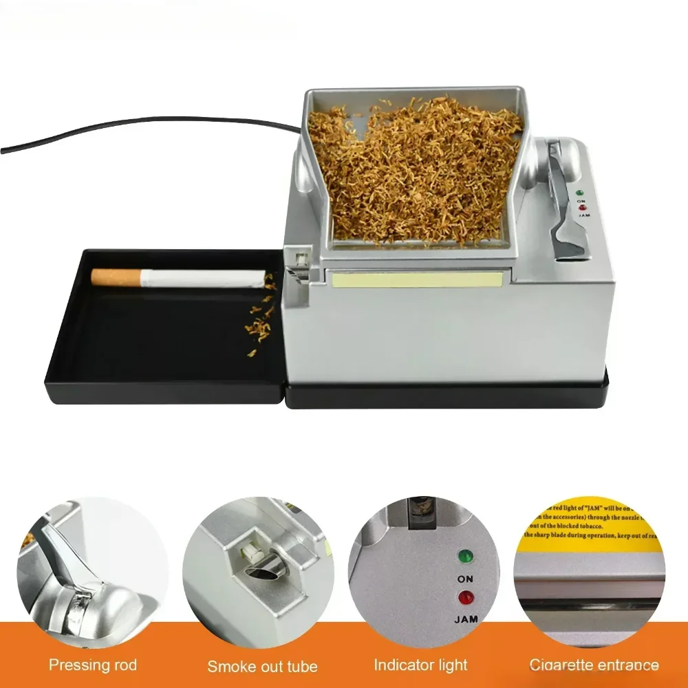 

New Cigarette Injector Machine Potable Smoke Tube Automatic Electric Cigarette Rolling Machine DIY Cigarette Making Tools