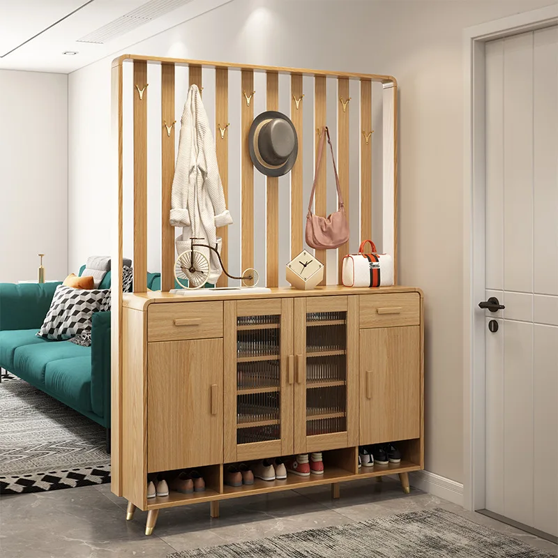 New shoe cabinet with hanger integrated entrance entrance door living room screen