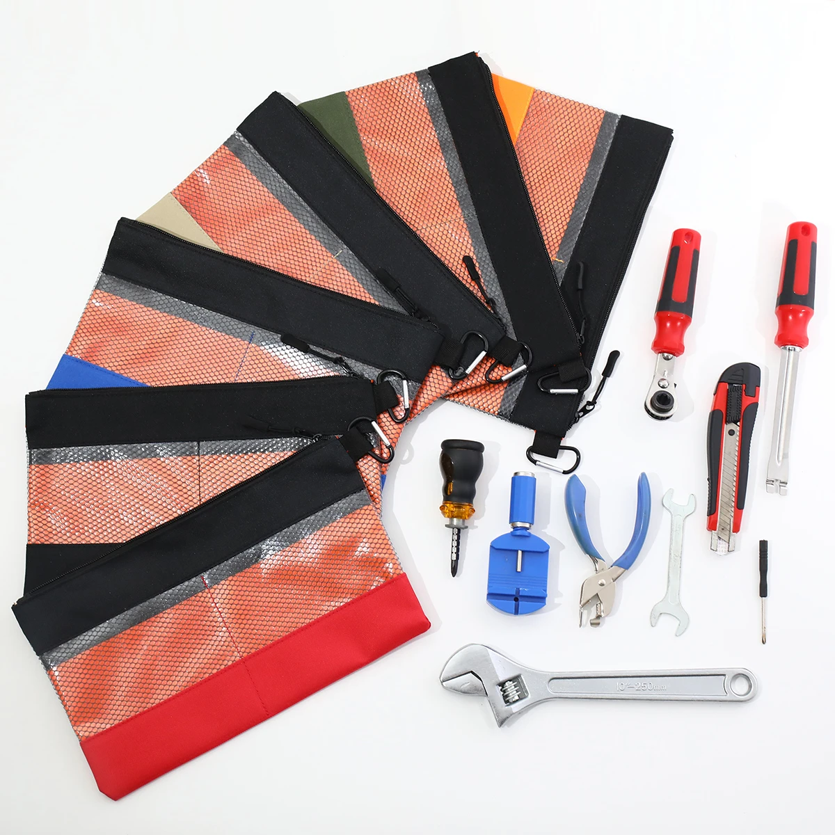 Transparent Waterproof Oxford Cloth Tool Kit Multi Functional Electrical Hardware Tool Storage Bag Miscellaneous Storage Bag
