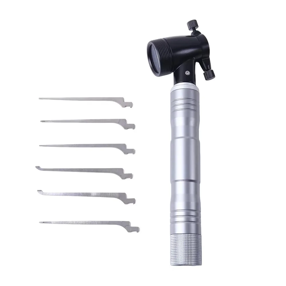 7Pcs Rotating Lock Pick Tools with Eagle Eye Lens & 6 Needles, Locksmith Set