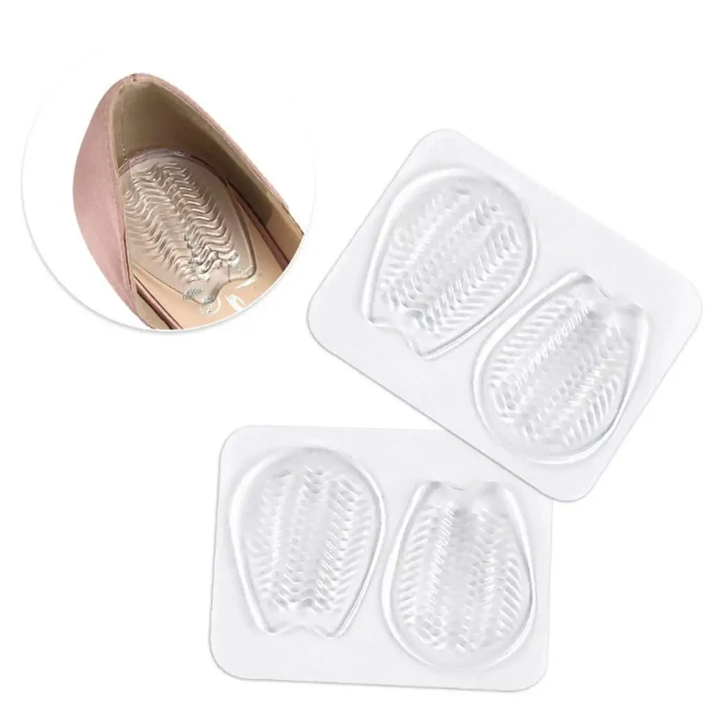 5 Pair of Gel Heel Cushion Half Insole Pad Pain Relief for Women Transparent