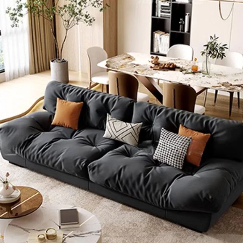 

Square Waterproof Soft Sofa Black Double Cloud European Lounge Sofa Lazy Nordic Loveseat Salon Meuble Apartment Furniture