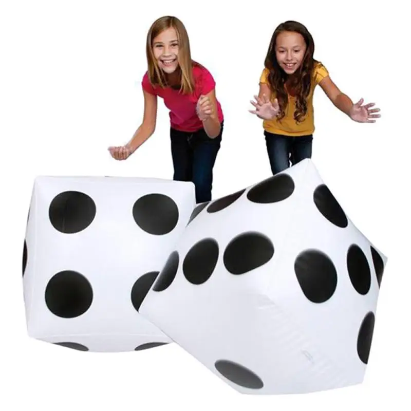 35cm Inflatable Multi Color Blow-Up Cube  Dice Toy Stage Prop Group Game Tool Casino Poker Party Decorations Pool Beach Toy