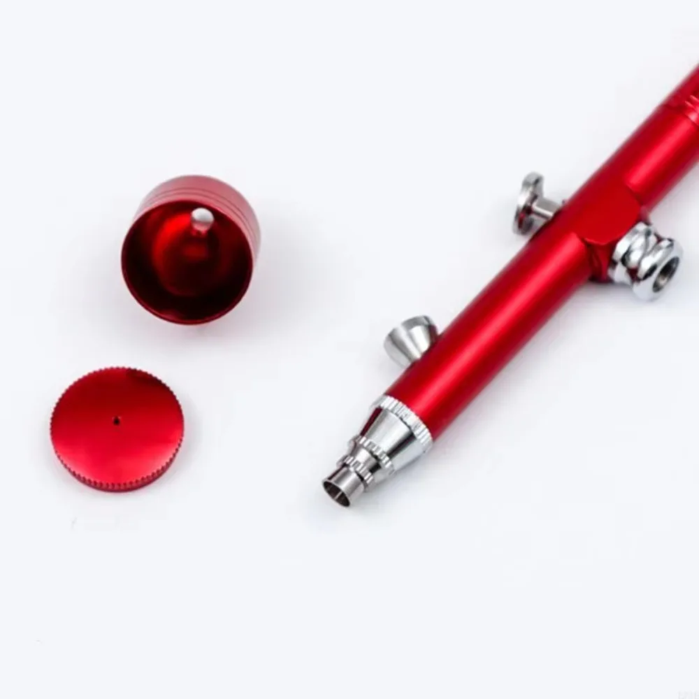 Dual Action Gravity Nail Art Airbrush Kit 0.3 มม.ทนทานหัวฉีดสเปรย์ Airbrush แบบพกพามือถือเล็บสีสักชุดเครื่องมือ