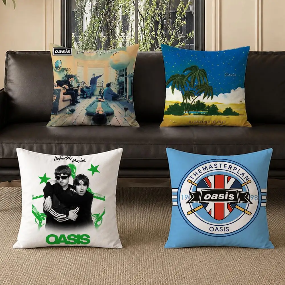band Oasis Cushion Cover Washable Soft Thick Cushion Cover Decorative Pillowcase for Sofa Living Room Home