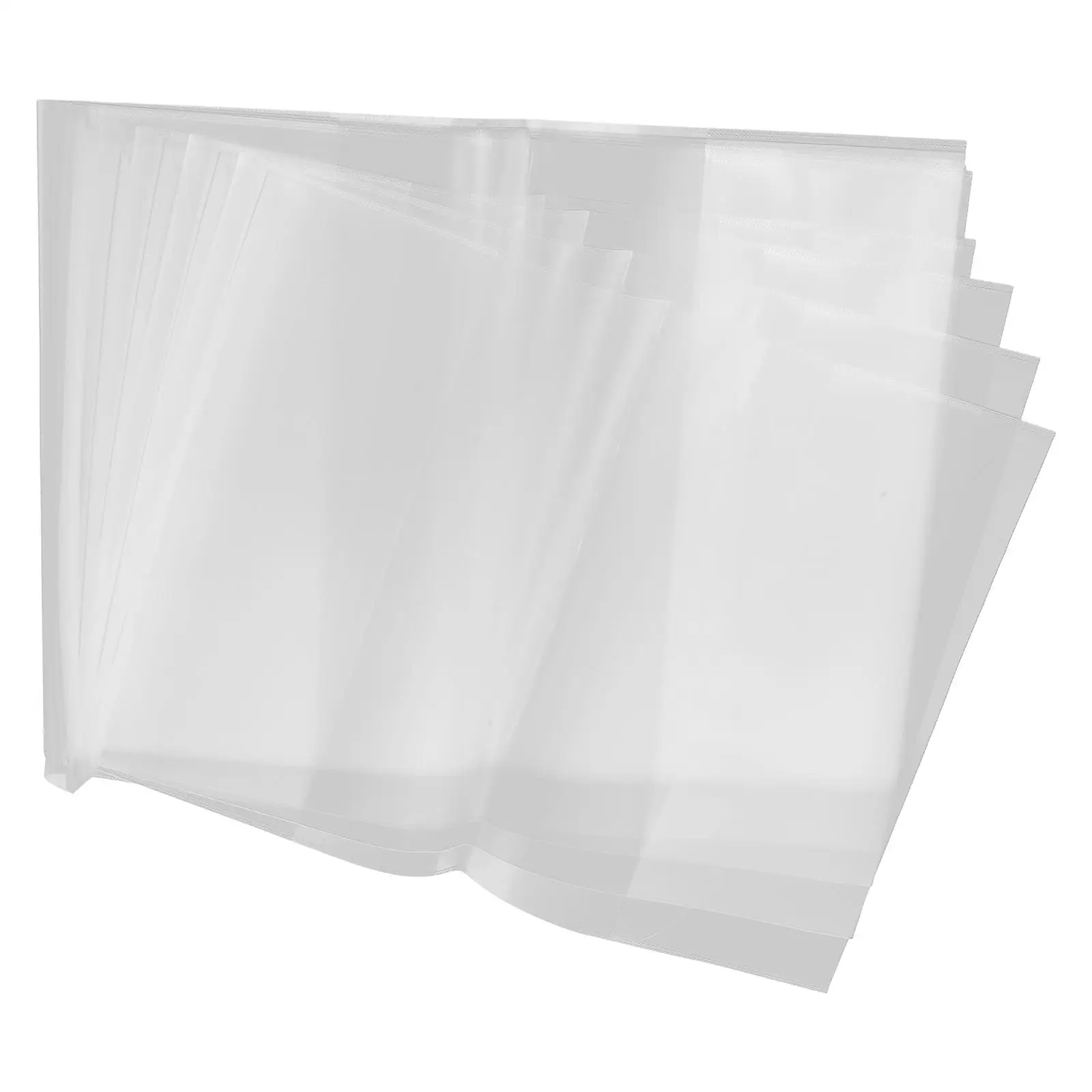 10 Pcs Clear Book Covers PP Material Wear Resistant Protective Cover for Textbooks Dustproof Adjustable Width Design Notebook