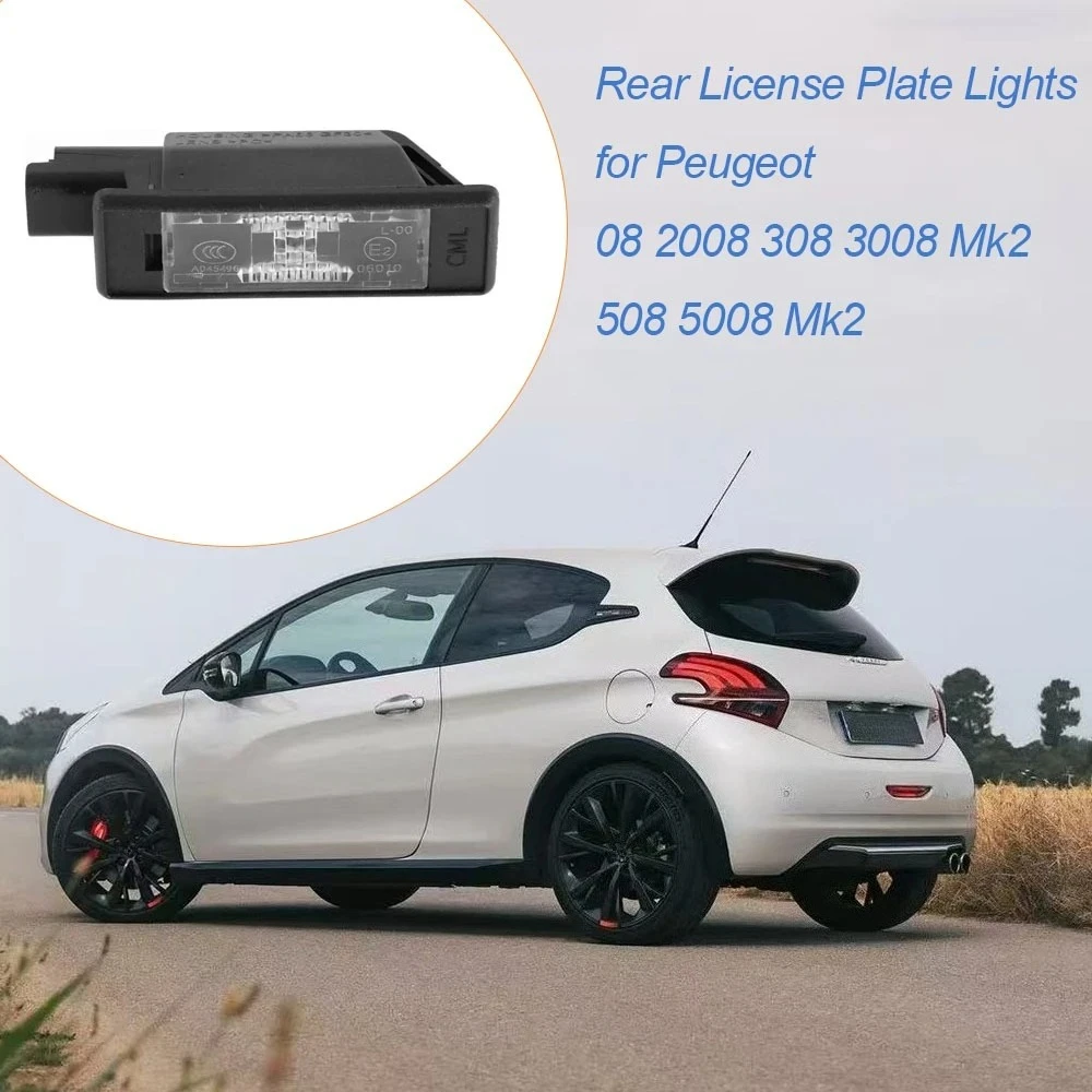 

6340F0 For Peugeot Citroen DS3 C3 MK3 DS5 NUMBER PLATE LAMP 208 2008 308 3008 Mk2 508 5008 license plate lights