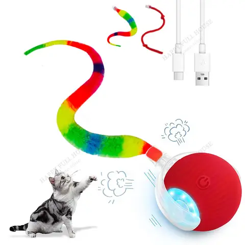 2-in-1 kattenspeelgoed Interactieve bal voor kattenspelspeelgoed binnenshuis, kattenspeelgoed elektrisch, automatisch speel kattenspeelgoed, kattenspeelgoed verplaatsen