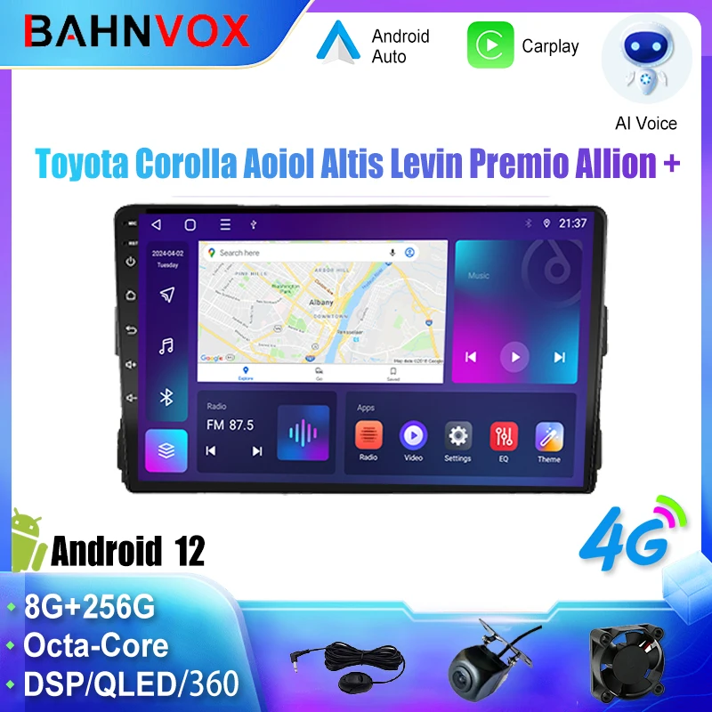 Android Car Radio GPS Navigation Multimedia Video Player for Toyota Corolla Aoiol Altis Levin Premio Allion Stereo Tape Recorder