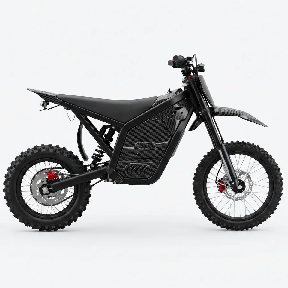 4000W Electric Dirt Bike 48V 23AH Battery Off-Road Motorcycle E-Bike Speed up to 45 Mph Dirt Bike 14/12" Fat Tire Electric Motorcycle image 3