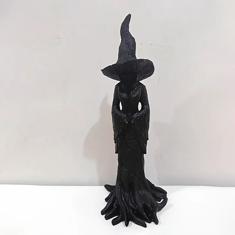 Vintage Hexe Statue Harz Handwerk Tischdekoration Halloween Gothic Figur Zauberer Dekor Fantasy Ornament Halloween Dekorationen – Detail 6