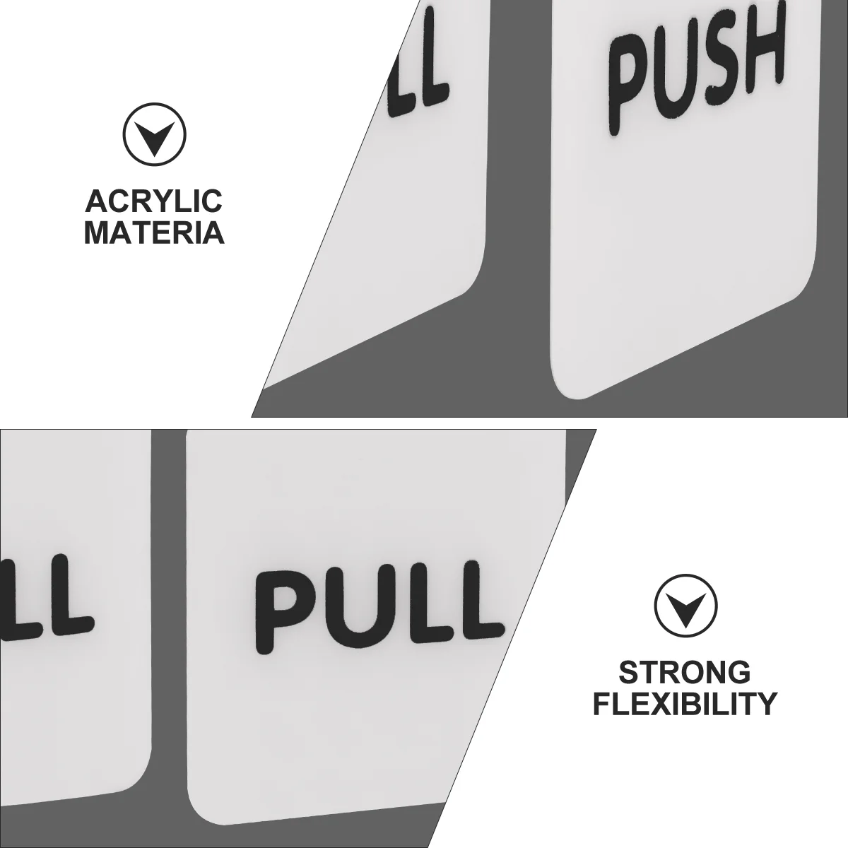 Entrance Exit Door Sticker Office Sign Stickers Emblems Push Pull for Salon Window Signs White