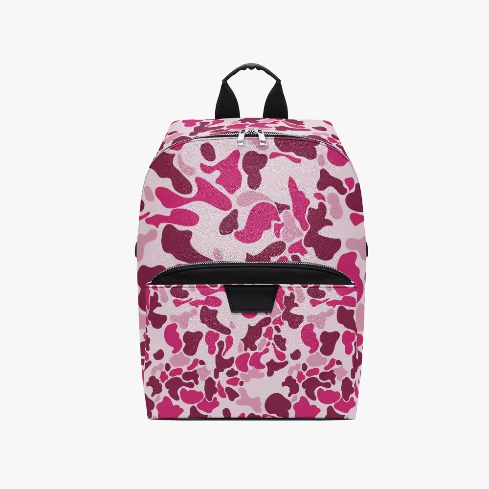 New Women's Pink Camo Backpack Fashion Cloud Camo Print Daypack Water Resistant Large Capacity Laptop Backpack for Daily Use