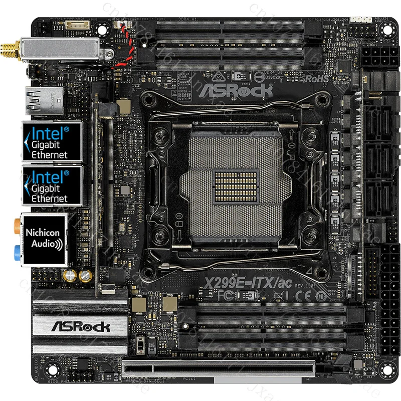 

FOR ASROCK X299E-ITX/ac Server Motherboard Supports DDR4 64GB USB 3.0 SATA3 WiFi