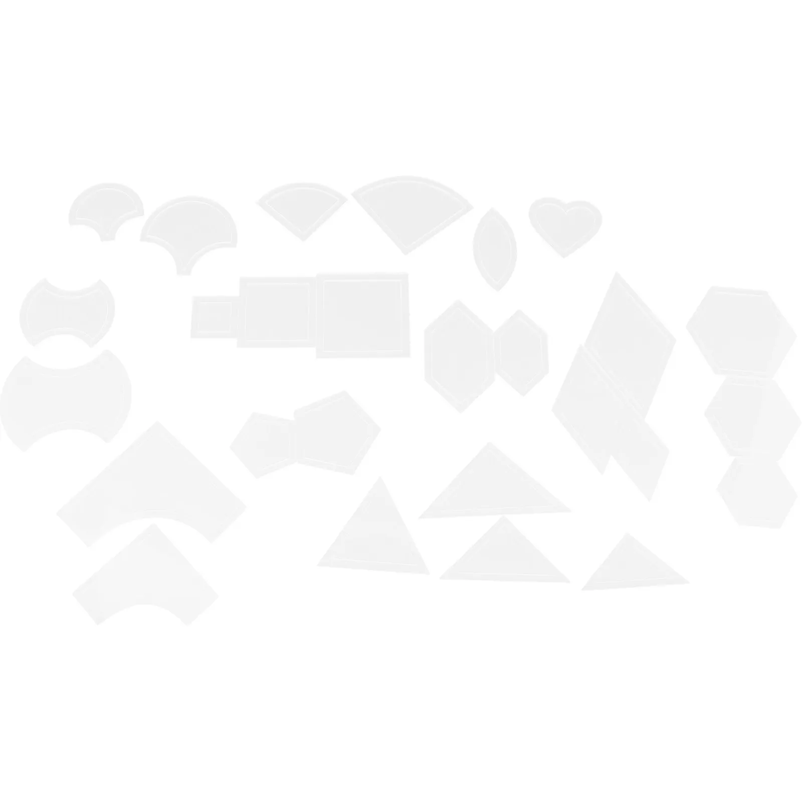 

Набор из 108 многоразовых акриловых шаблонов для пэчворка, трафареты для квилтинга, шаблоны для аппликаций, набор для шитья и рукоделия, DIY квилтинг