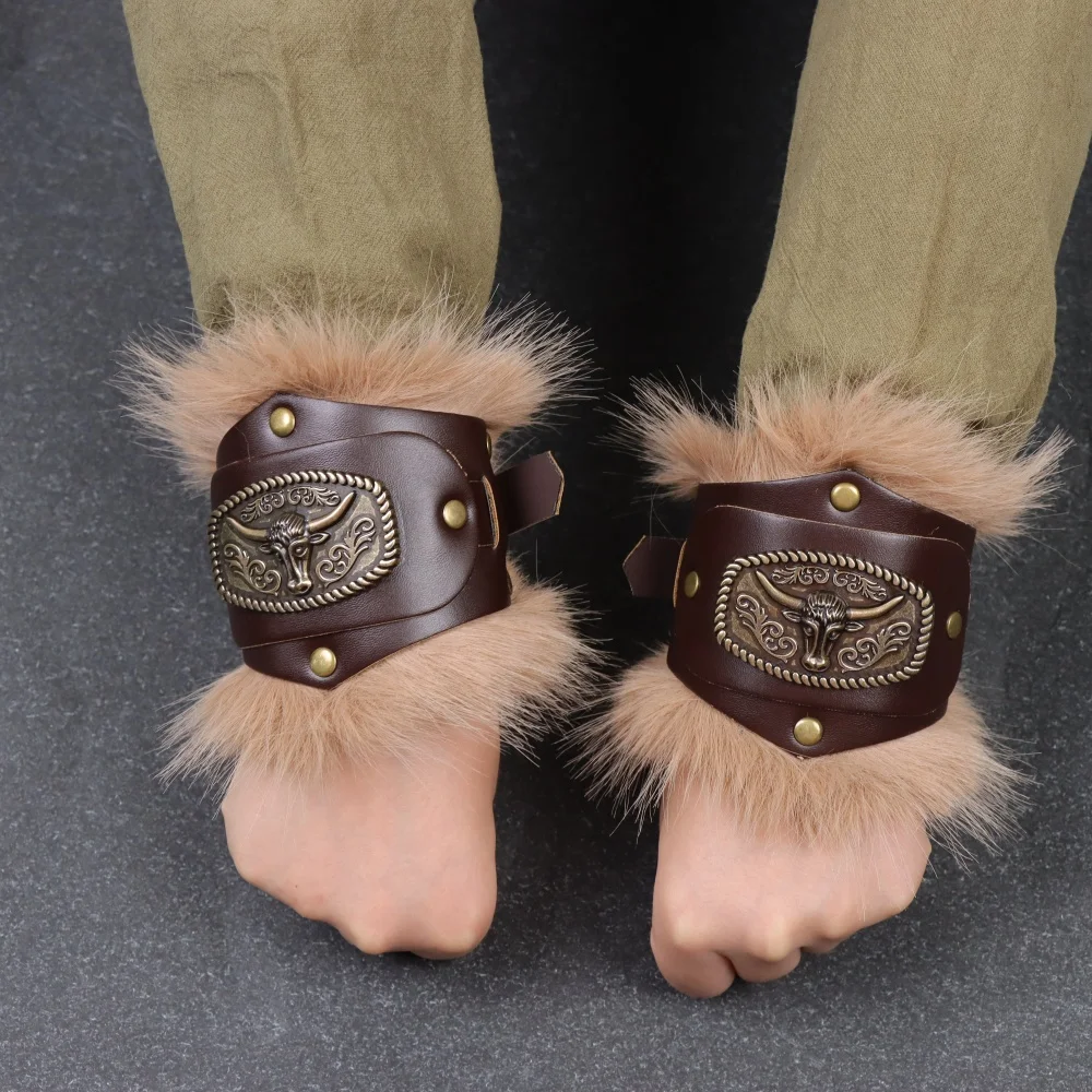 واقي المعصم من القطيفة في العصور الوسطى، إكسسوار الفارس السميك، دعامات ذراع قابلة للتعديل، إكسسوارات أزياء دعامة المسرح التنكرية #3