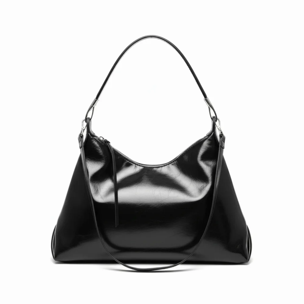 Damen Mode Öl-Wachs-Leder Umhängetasche Vielseitige Große Kapazität Schultertaschen Luxuriöses Design Elegante Handtasche – Detail 6