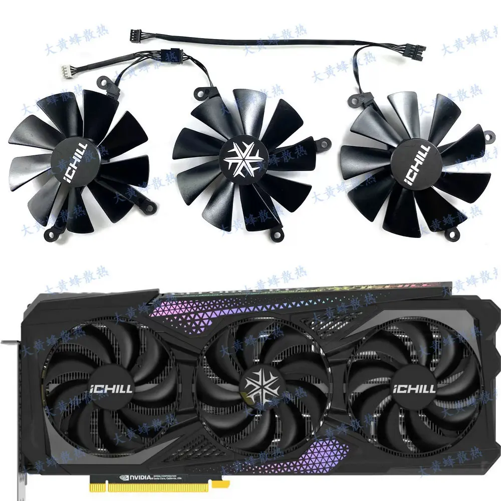 

New Cooling Fan for INNO3D RTX4080 RTX4080S RTX4090 RTX4090D iCHILL X3 Graphics Video Card